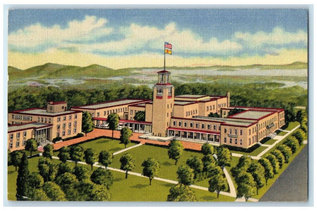 1954 Aerial View New Mexico State Capitol Building Santa Fe New Mexico Postcard