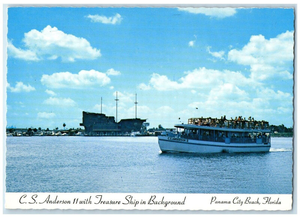 1984 C.S. Anderson Treasure Ship Shell Cruise Panama City Beach Florida Postcard