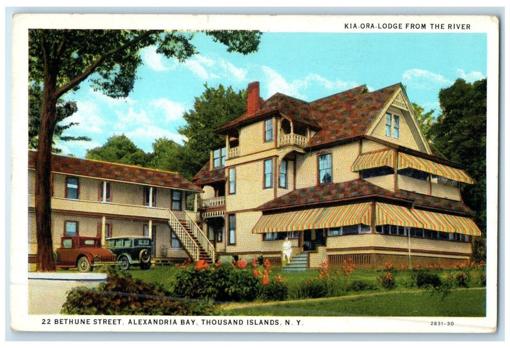 c1920 Kia-Ora-Lodge River Bethune Street Thousand Islands New York NY Postcard