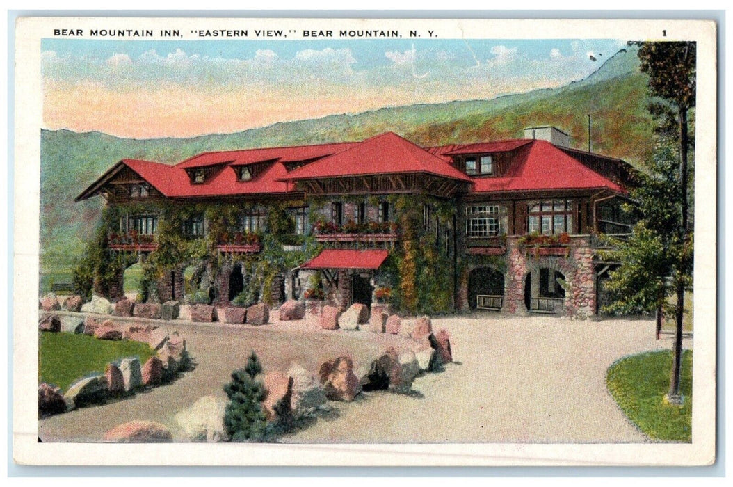 1940 Bear Mountain Inn Eastern View Exterior Bear Mountain New York NY Postcard