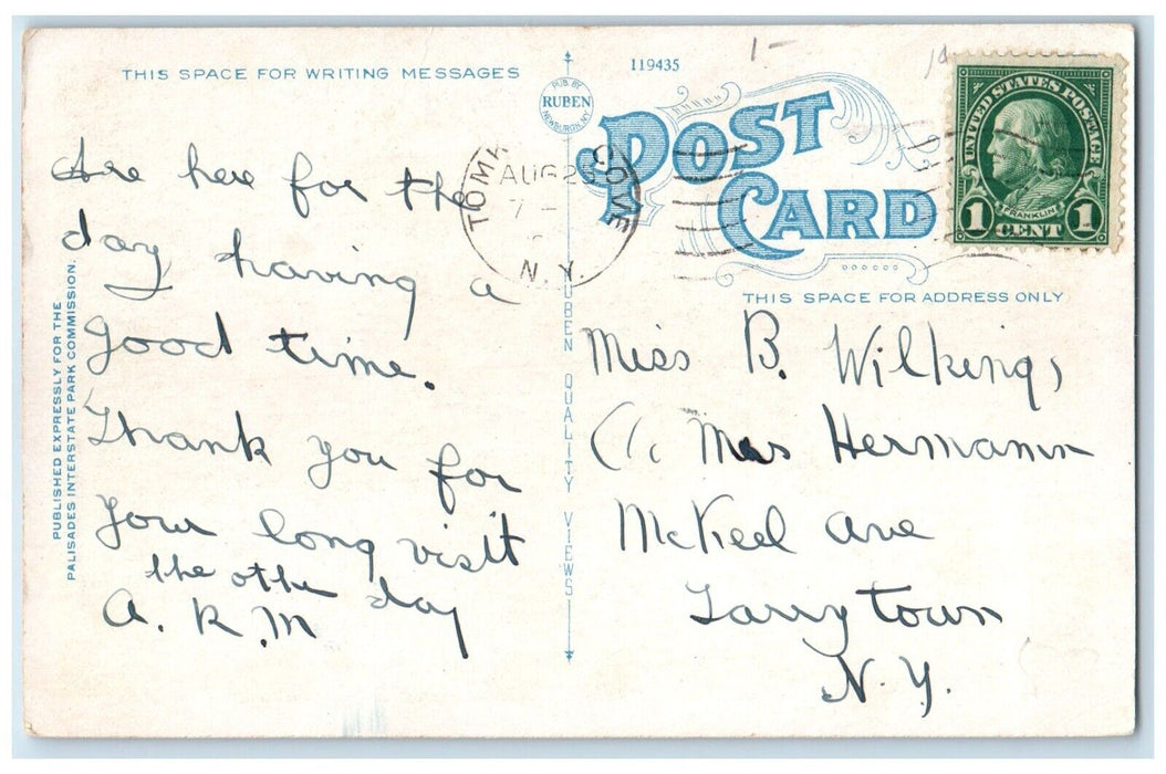 1940 Bear Mountain Inn Eastern View Exterior Bear Mountain New York NY Postcard