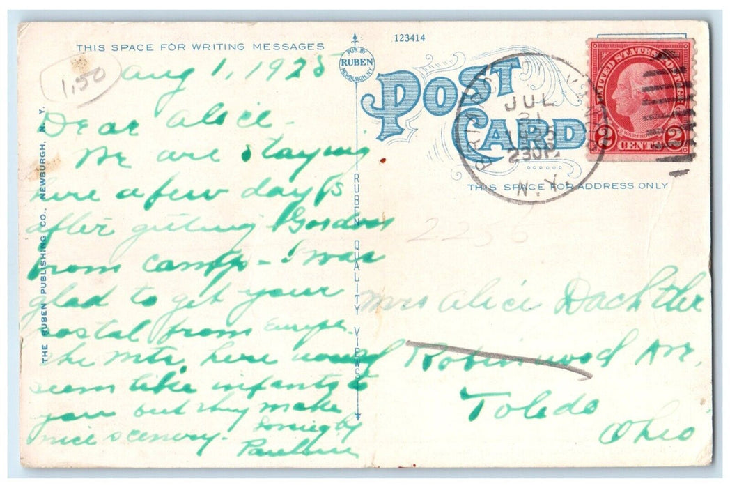 1925 Wing Lodge Country Hudson River Lodge Braricliff Manor New York NY Postcard
