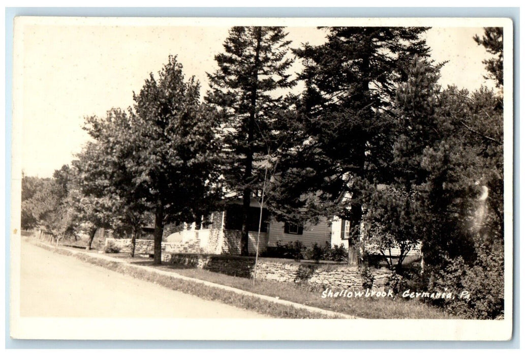 1946 Shallowbrook House Scene Germania Pennsylvania PA RPPC Photo Postcard