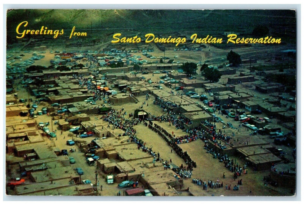 c1960 Greetings Santo Domingo Indian Reservation New Mexico NM Unposted Postcard