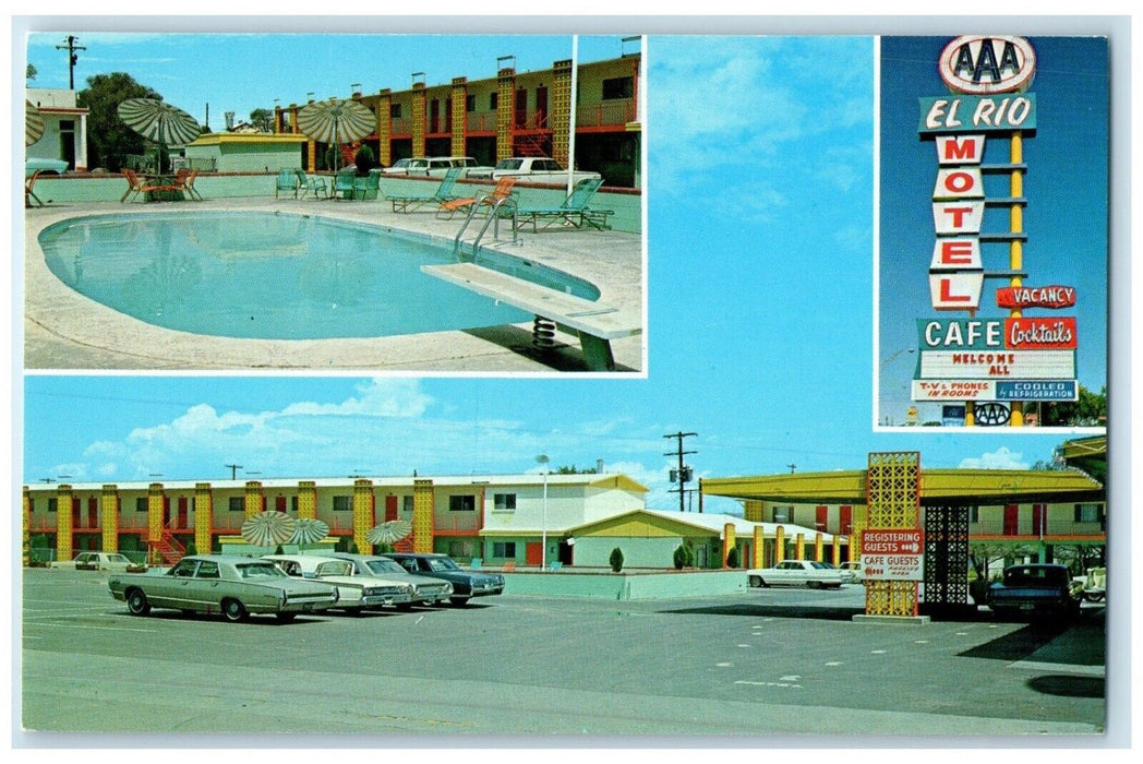 c1960 Multi-View El Rio Motel Building Socorro New Mexico NM Unposted Postcard