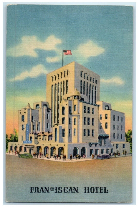 c1940 Exterior View Franciscan Hotel Building Albuquerque New Mexico NM Postcard