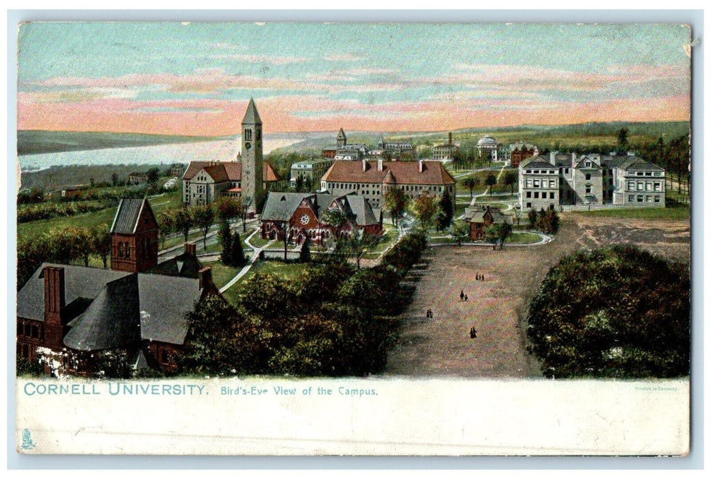 c1905 Birds Eye View Campus Cornell University Tuck Son Ithaca New York Postcard