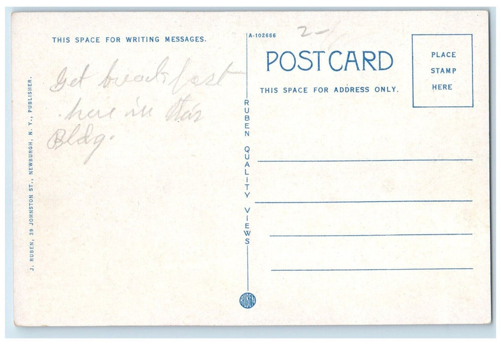 c1920 Cornwall Inn North Entrance Storm King Road House Hudson New York Postcard