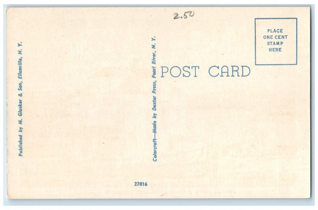 c1940 Fallsburg Fishing Boating Club South Exterior Fallsburg New York Postcard