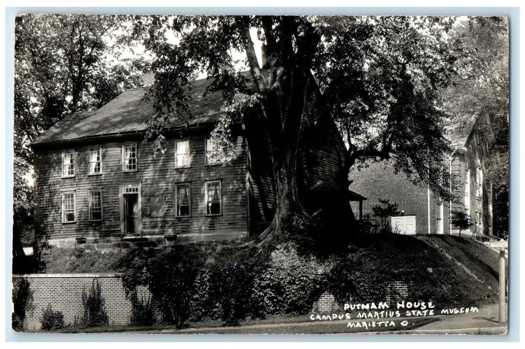 1936 Putnam House Campus Martius State Museum Marietta OH RPPC Photo Postcard
