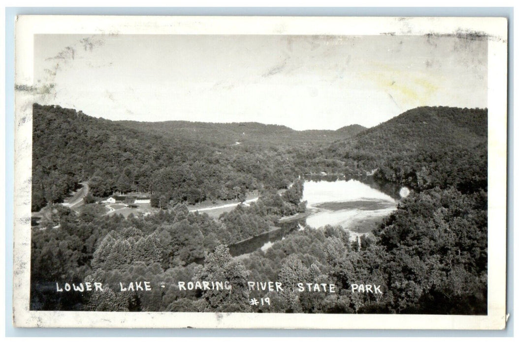 c1950's Lower Lake Roaring River State Park Cassville MO RPPC Photo Postcard