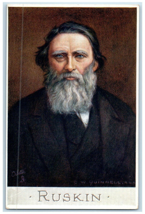 c1930's John Ruskin Art Critic Born at London England Oilette Tuck Art Postcard