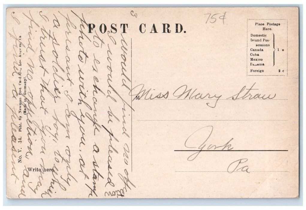 Oakland Public Library Building Horse Carriage Oakland California CA Postcard
