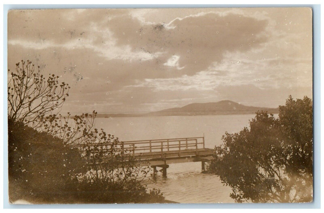 c1910's Bridge Scene Manila Philippines RPPC Photo Posted Antique Postcard