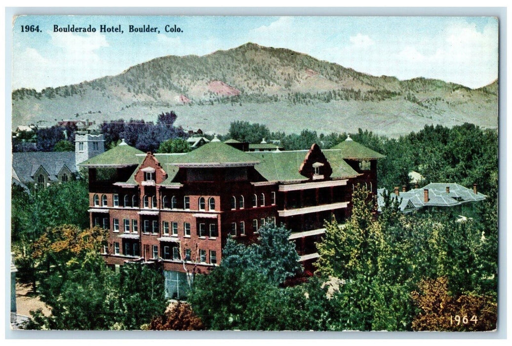 c1910 View Of Boulderado Hotel Building Boulder Colorado CO Antique Postcard