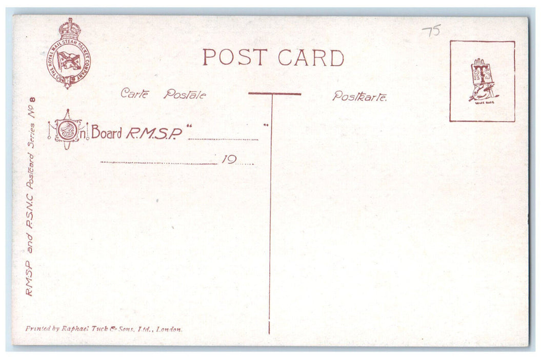 c1910 Prado Lake Montevideo Uruguay RMSP Oilette Tuck Art Unposted Postcard