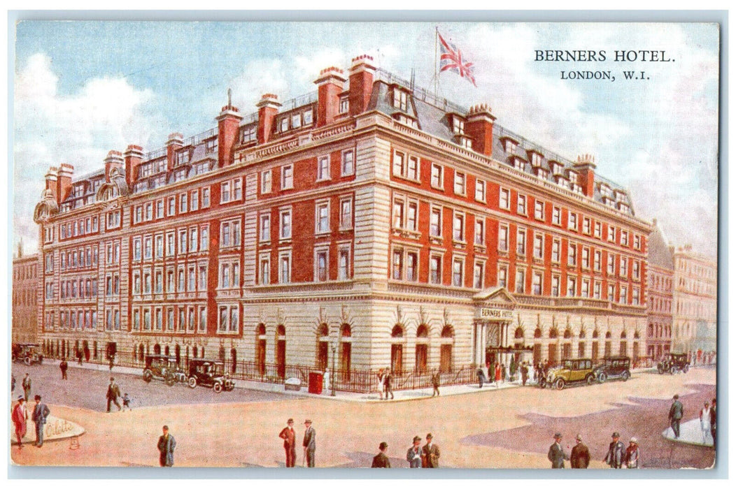 c1910 Berners Hotel London England Antique Oilette Tuck Art Postcard