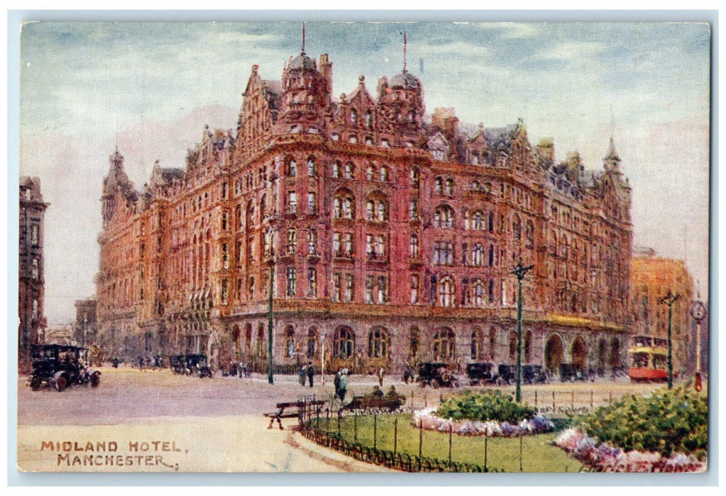 c1910 Midland Hotel Manchester England Antique Unposted Tuck Art Postcard