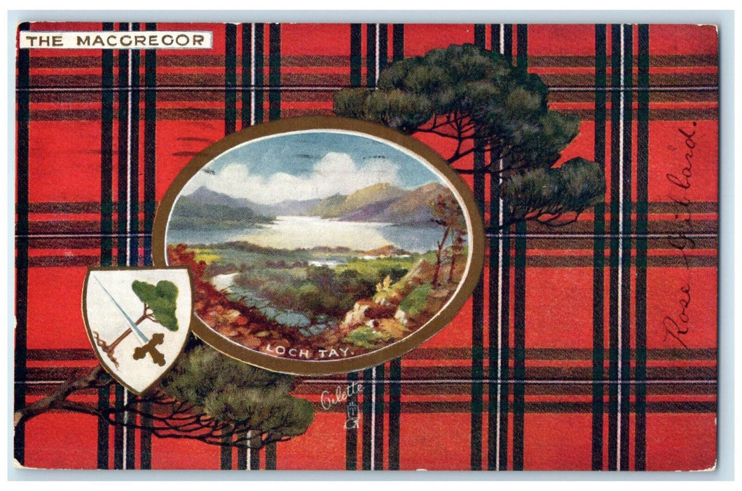 1909 The Macgregor Loch Tay Perth Kinross Scotland Oilette Tuck Art Postcard