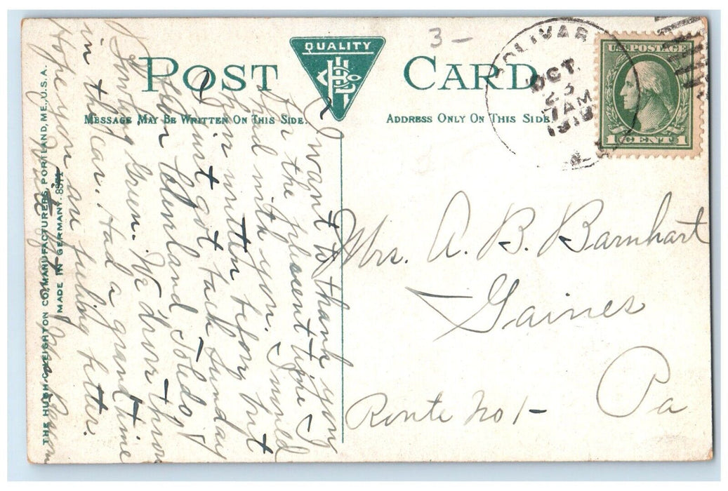 1918 Bolivar High School Upper Olean St. Exterior Bolivar New York NY Postcard