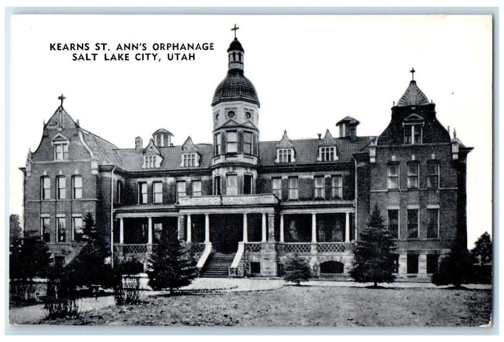 c1940 Kearns St. Ann's Orphanage Exterior Building Salt Lake City Utah Postcard