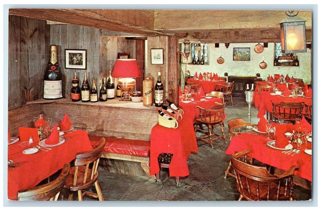 c1960 Interior View Emily Shaw Inn Inc Restaurant Pound Ridge New York Postcard