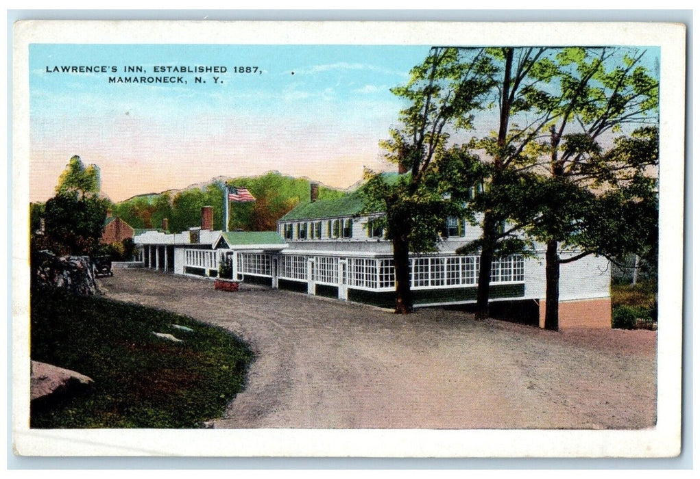 c1910's Lawrence's Inn Motel Hotel Mamaroneck New York NY Antique Postcard
