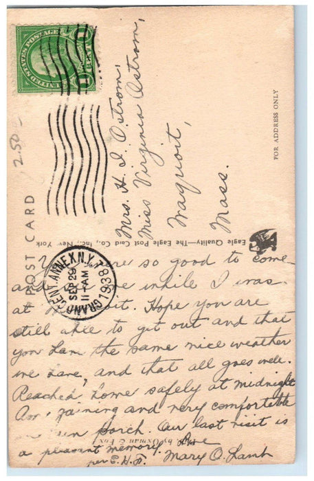 1937 Business Center Cars And Stores Scene Mt. Kisco New York NY Posted Postcard