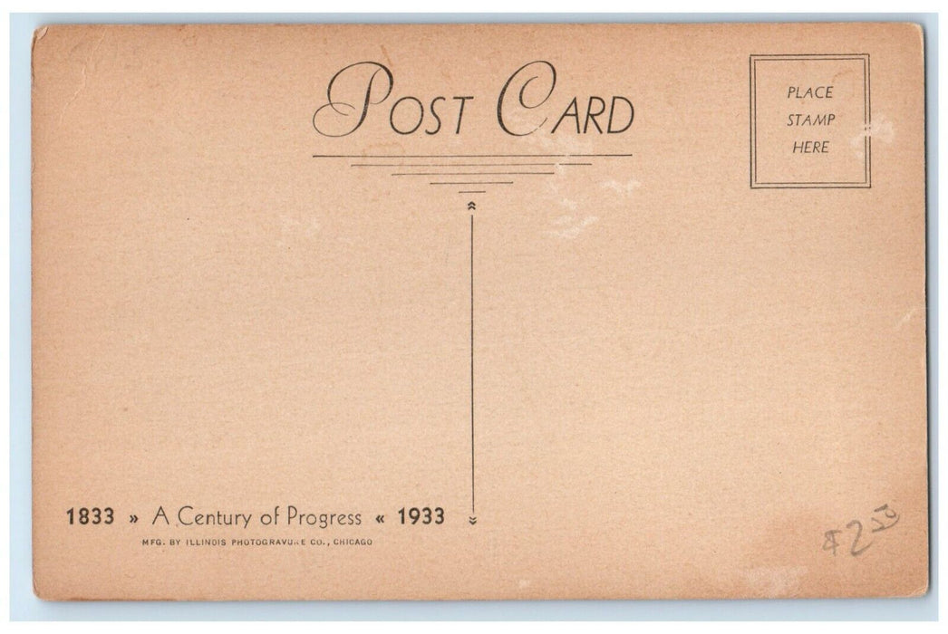 1933 Midway Amusement Center Tne Fair Century Progress Chicago Illinois Postcard