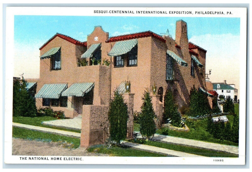 1926 National Home Electric Sesqui Centennial Exposition Pennsylvania Postcard