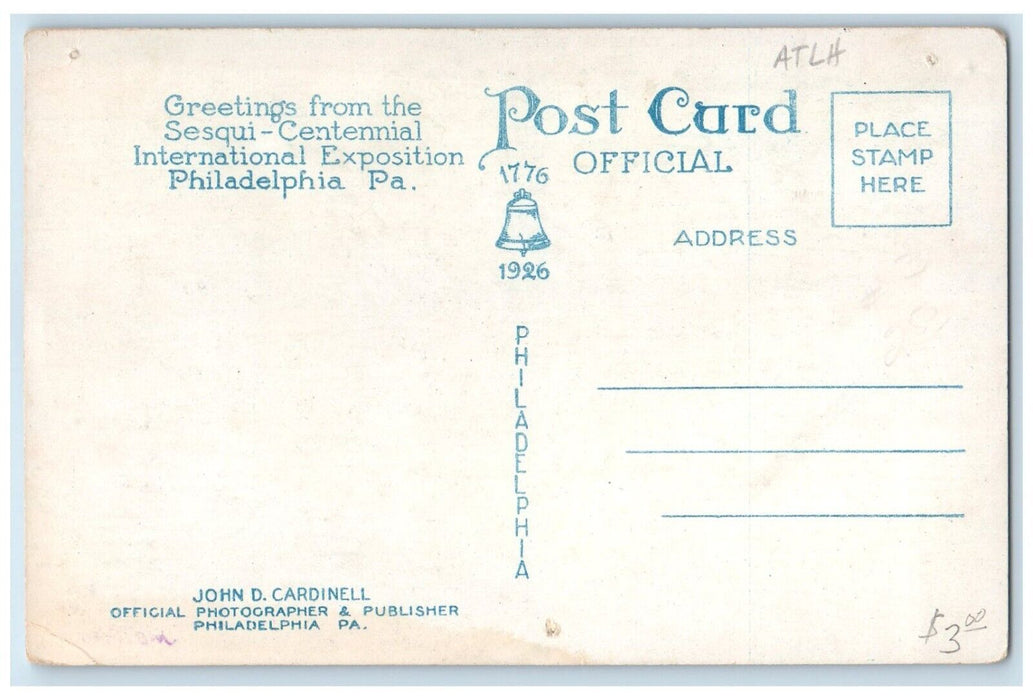 1926 Mammoth Liberty Bell Sesqui Centennial Exposition Pennsylvania PA Postcard