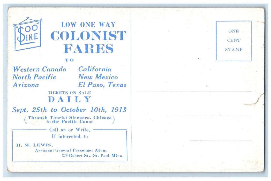 c1910 Road to Emerald Lake Field British Columbia Canada Advertisement Postcard