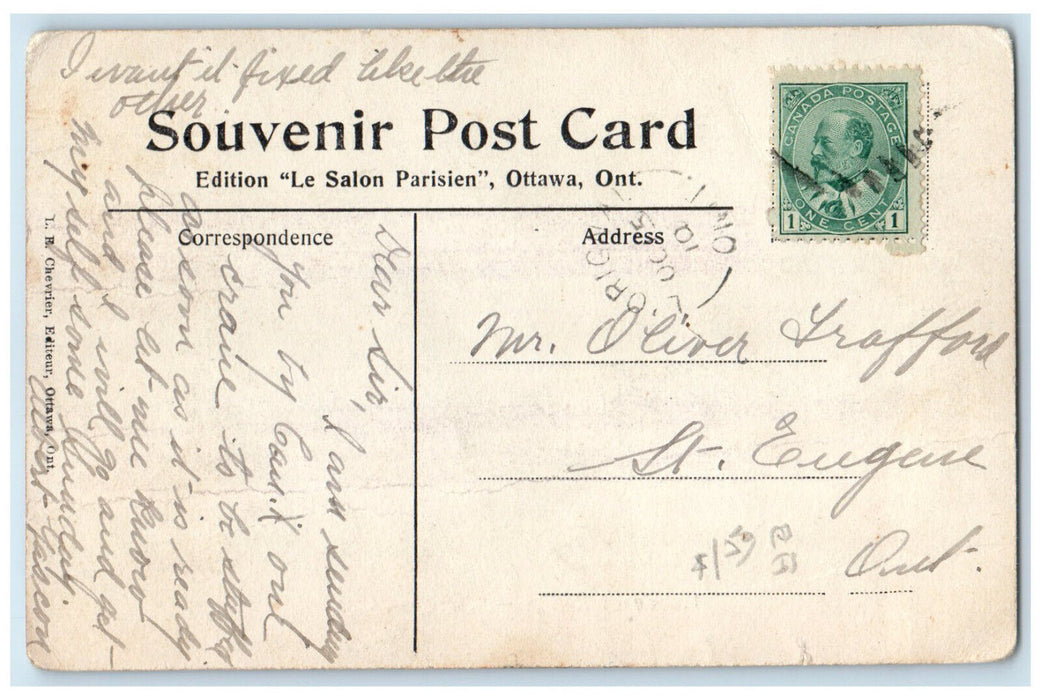 1910 House of Refuge L'Orignal Ontario Canada Posted Antique Postcard