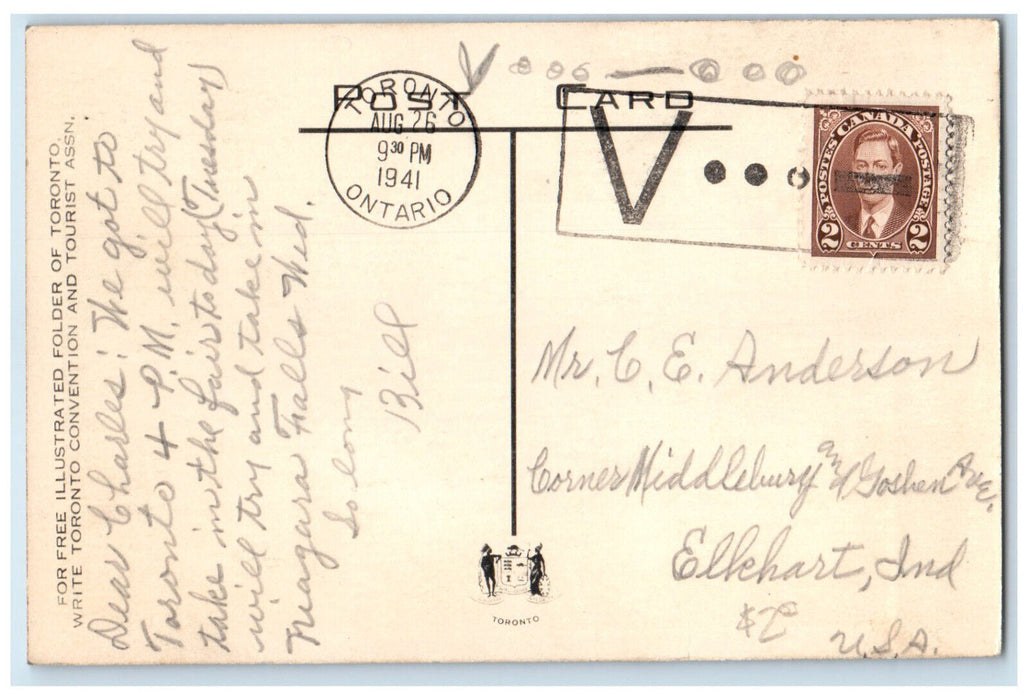 1941 Hart House University of Toronto Toronto Ontario Canada Postcard