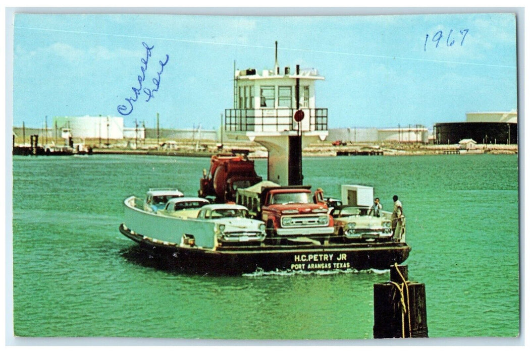 c1960 New Ferry Boat HC Petry Port Channel Crossings Aransas Texas TX Postcard