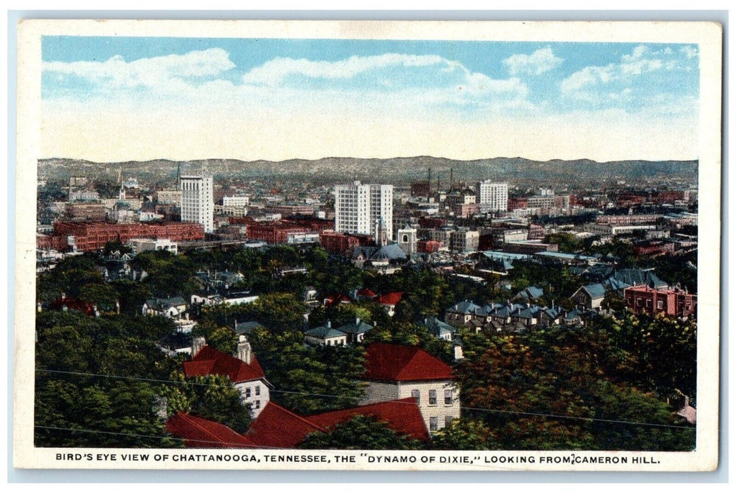 c1920 Birds Eye View Dynamo Dixie Cameron Hill Chattanooga Tennessee TN Postcard