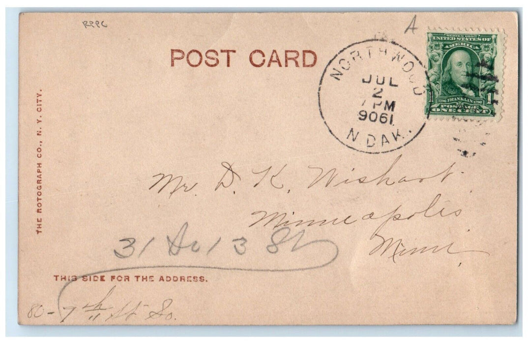 1906 Cute Cat The Astronomers RPPC Photo Minneapolis MN Antique Postcard