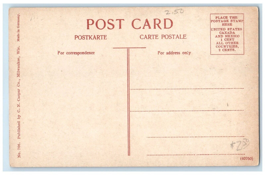 Public Service Electric Railway Light Company Milwaukee Wisconsin WI Postcard