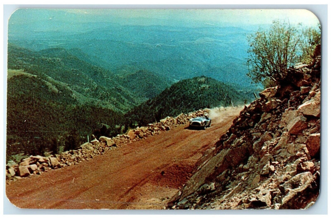 1960 Scenic View Championship Races Mt Pisgah Cripple Creek Colorado CO Postcard