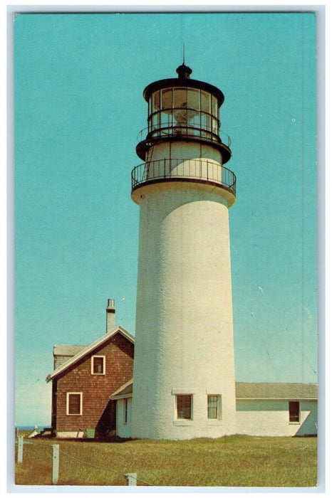 c1960 Exterior View Highland Light North Truro Cape Code Massachusetts Postcard