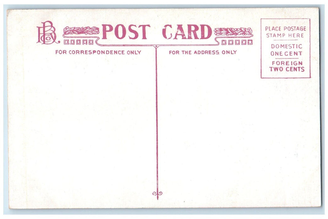 c1910 Boston Light Moonlight Steamer Cruise Lighthouse Massachusetts MA Postcard