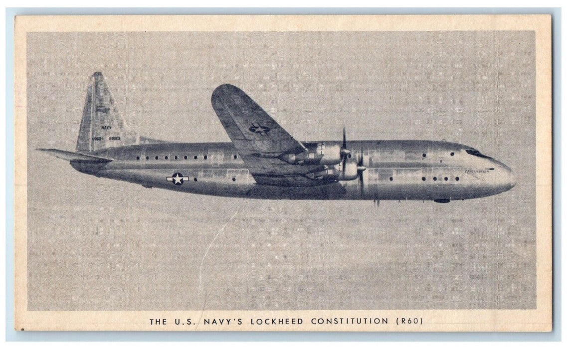 c1910 US Navy Lockheed Constitution R60 Washington DC Vintage Unposted Postcard