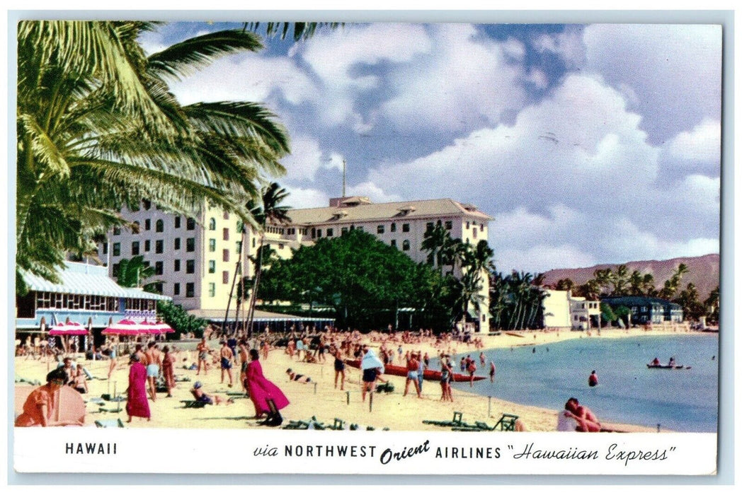 1954 Scenic View Northwest Orient Airlines Hawaiian Express Hawaii HI Postcard