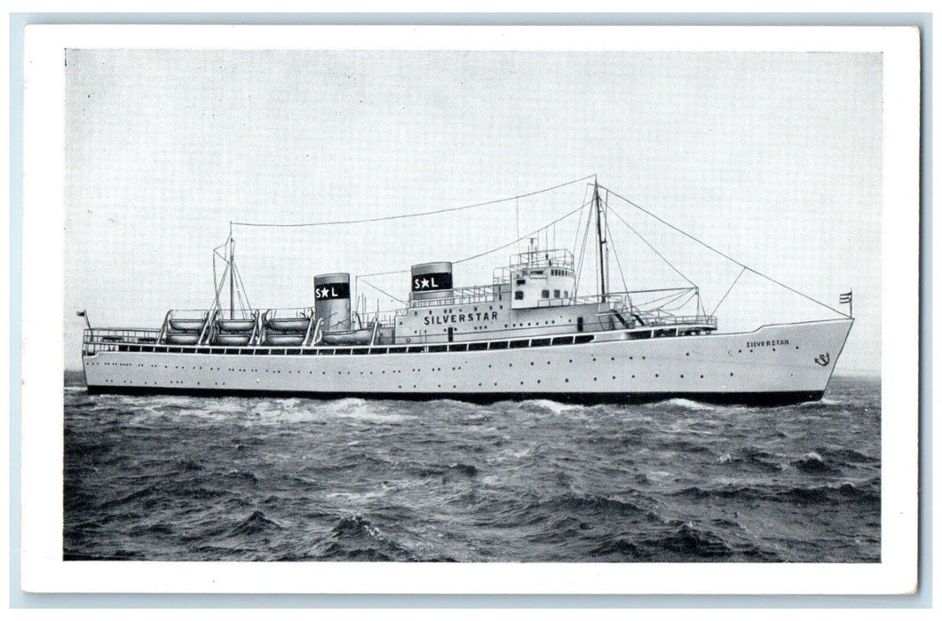 c1940 Steamer Cruise Ship SS Silverton Luxury Cruise Silver Star Line Postcard