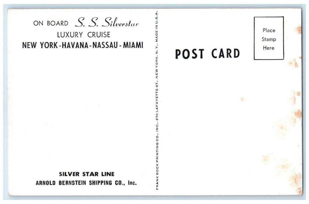 c1940 Steamer Cruise Ship SS Silverton Luxury Cruise Silver Star Line Postcard