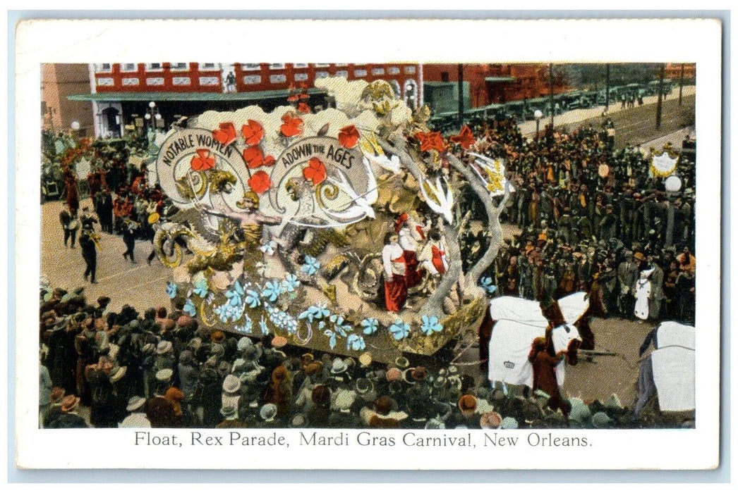 1941 Float Rex Parade Mardi Gras Carnival New Orleans Louisiana Vintage Postcard