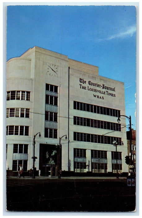 1955 Courier Journal Louisville Times Plant Building Exterior Kentucky Postcard