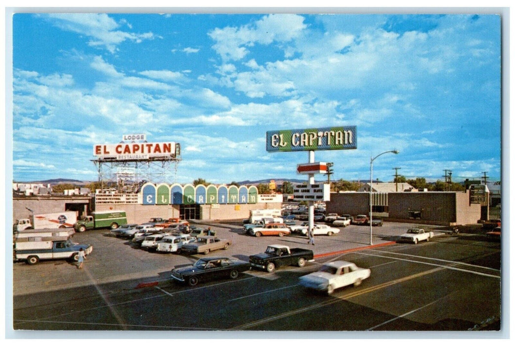 1971 El Capitan Lodge Cars Roadside Hawthorne Nevada NV Vintage Postcard