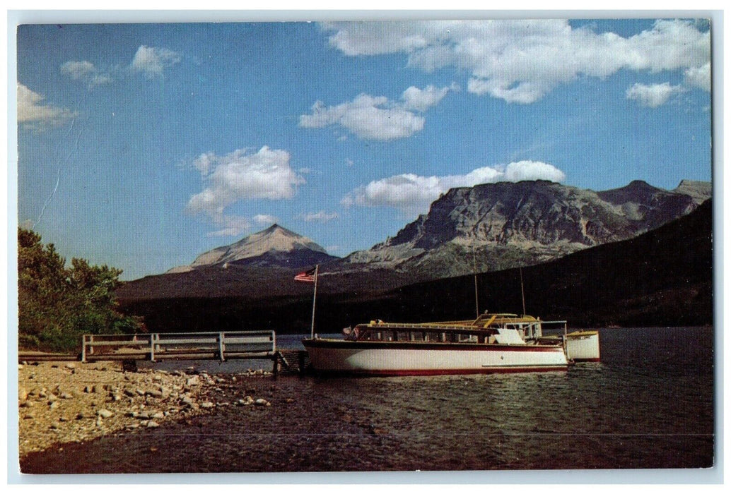 Boat Launching Ramp On Scenic St. Mary Lake Glacier National Park Mt Postcard