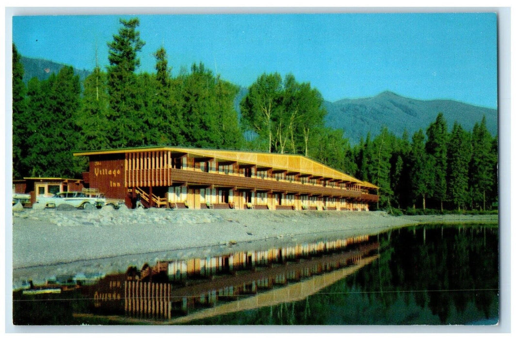 c1950's Village Inn Motel Glacier National Park Montana MT Vintage Postcard